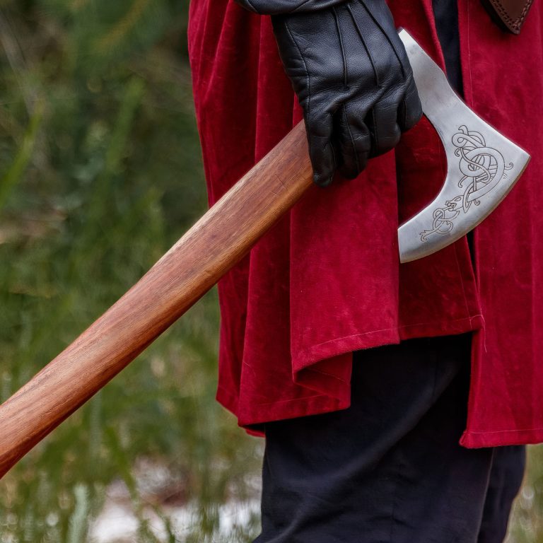 Norse Viking Battle Axe with Sheesham Handle