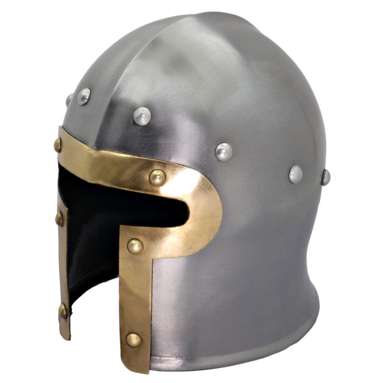Mini 20G Steel Barbuta Helmet Display with Stand