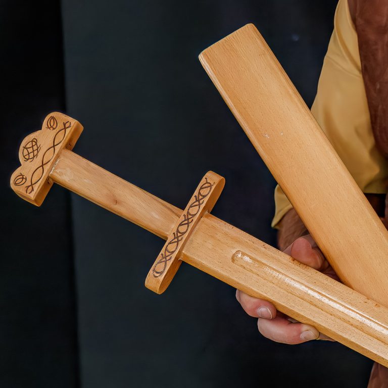 Viking Wood Sword with Scabbard