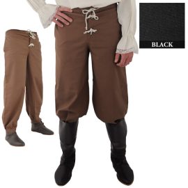 Black Pirate Trousers for Historical Reenactment