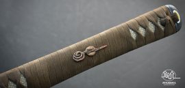 Wolf Katana with Curved Blade Design