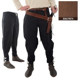 Brown Ankle Laced Pants
