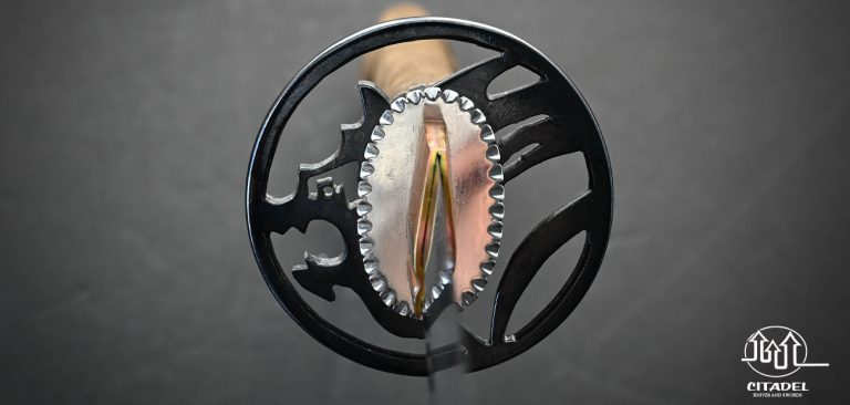 Wolf Wakizashi Blade with Traditional Mounting.