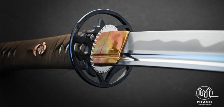 Wolf Wakizashi Blade with Traditional Mounting.