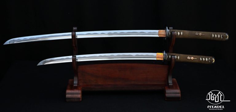Wolf Wakizashi Blade with Traditional Mounting.