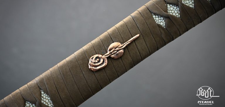 Wolf Wakizashi Blade with Traditional Mounting.