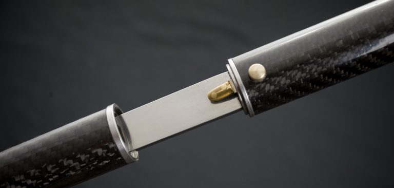 Carbon Fiber Cane Sword with Push Dagger
