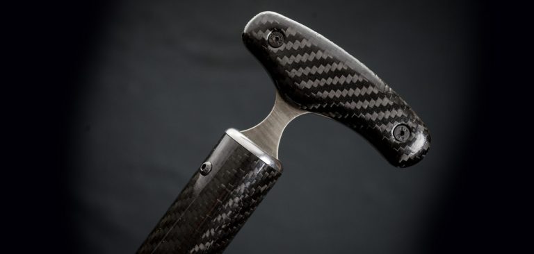 Carbon Fiber Cane Sword with Push Dagger