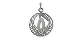 Crane Tsuba Pendant