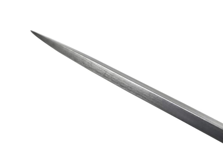 Stiletto dagger with tapered blade.