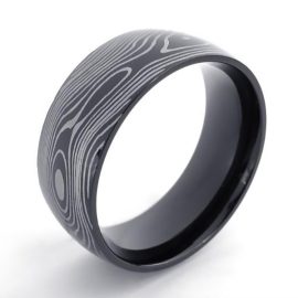 Damascus Steel Pattern Ring