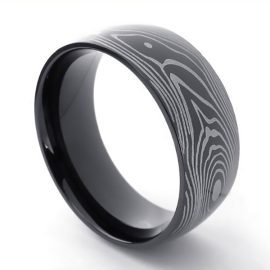 Damascus Steel Pattern Ring