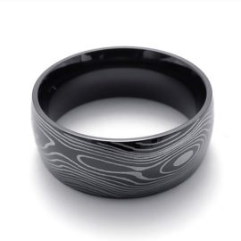 Damascus Steel Pattern Ring