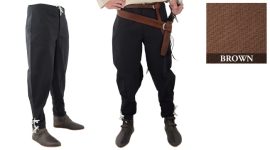 Brown Ankle Laced Pants