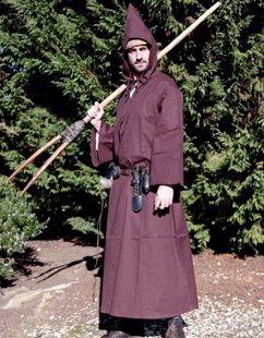 Brown Medieval Hooded Cloak